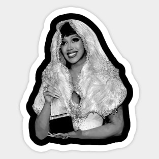 Cardi Confessions Flaunt Your Fashion with Bold CardiB Designs Sticker